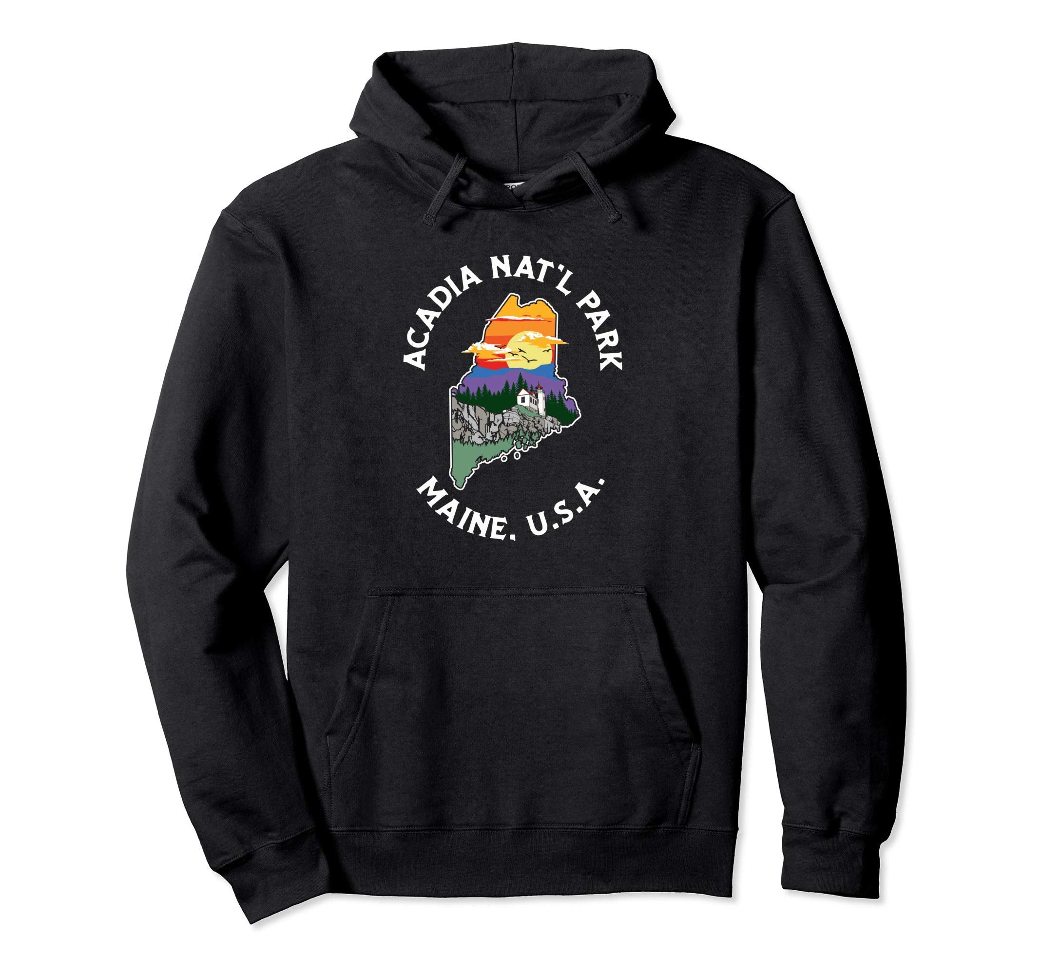 Acadia National Park Maine Nature Hoodie - Fun Novelty Design for Adults - T-Shirt, Sweatshirt, Hoodie