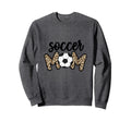Leopard Soccer Mom Soccer Ball Game Sweatshirt - Graphic Print for Adults - T-Shirt, Sweatshirt, Hoodie