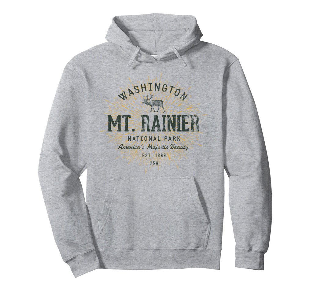 Mount Rainier National Park Hoodie - Graphic Print for Adults - T-Shirt, Sweatshirt, Hoodie
