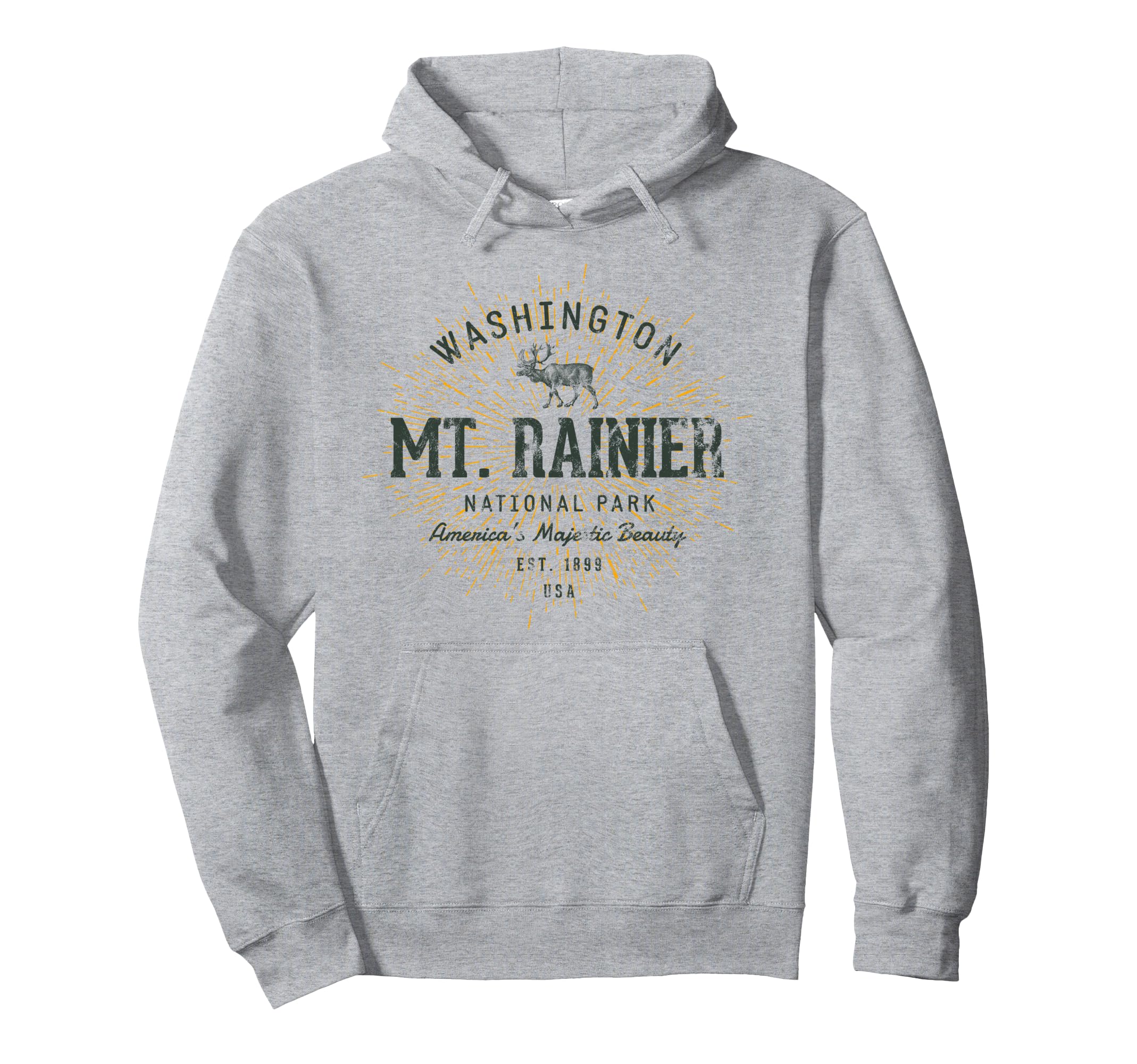 Mount Rainier National Park Hoodie - Graphic Print for Adults - T-Shirt, Sweatshirt, Hoodie