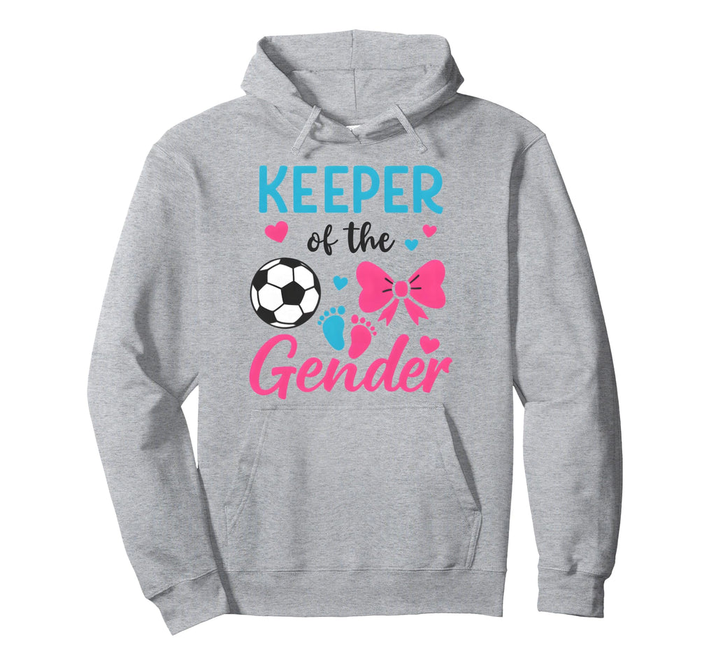 Keeper Gender Soccer Or Bows Funny Hoodie - Novelty Apparel for Adults - T-Shirt, Sweatshirt, Hoodie
