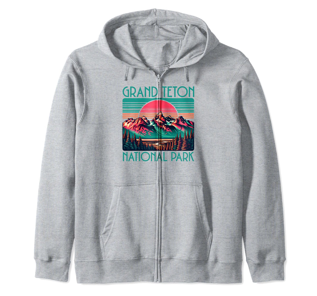Grand Teton National Park Wyoming Usa Hoodie - Trendy Graphic Unisex - T-Shirt, Sweatshirt, Hoodie