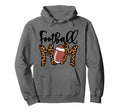 Football Mom Leopard American Hoodie - Streetwear Style for Adults - T-Shirt, Sweatshirt, Hoodie
