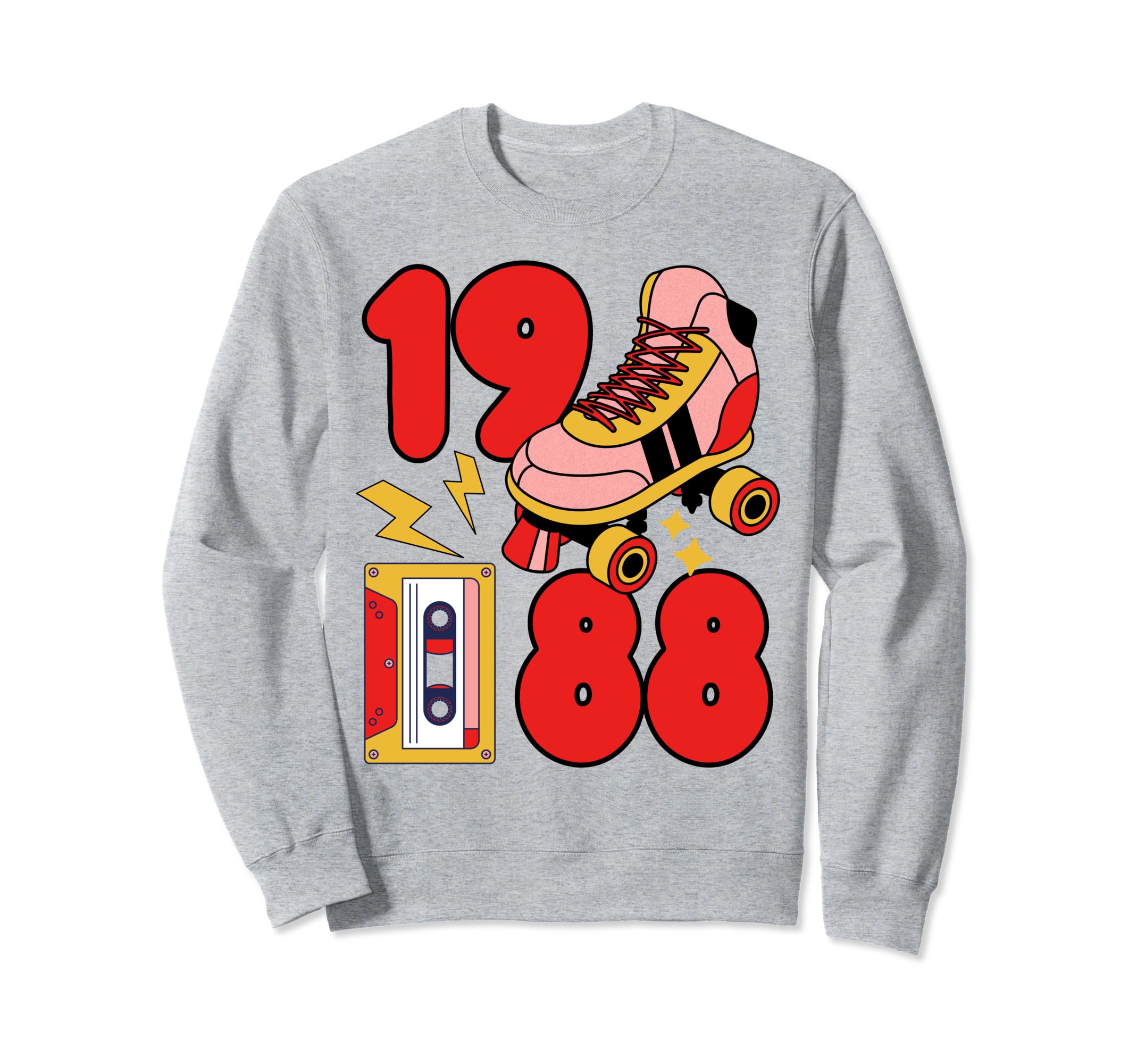 80S Vibes Mixed Tapes Roller Skates Sweatshirt - Streetwear Style Unisex - T-Shirt, Sweatshirt, Hoodie