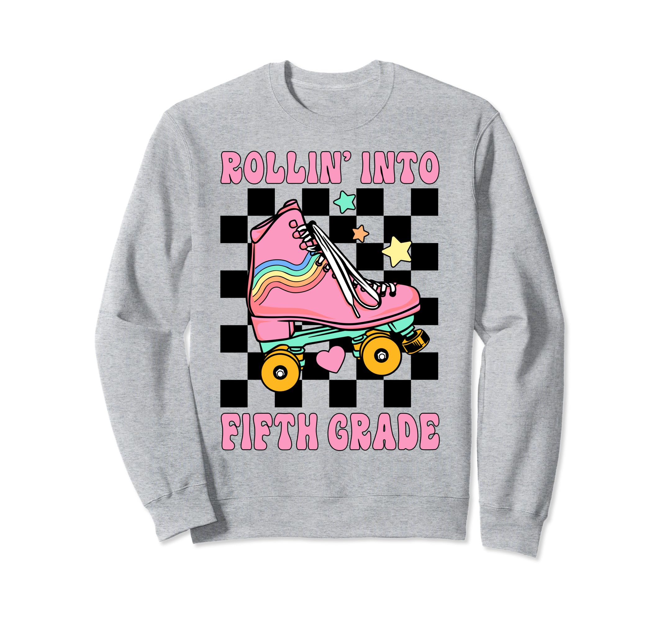 Rolling Into Fifth Grade Roller Sweatshirt - Unique Graphic Men Women - T-Shirt, Sweatshirt, Hoodie