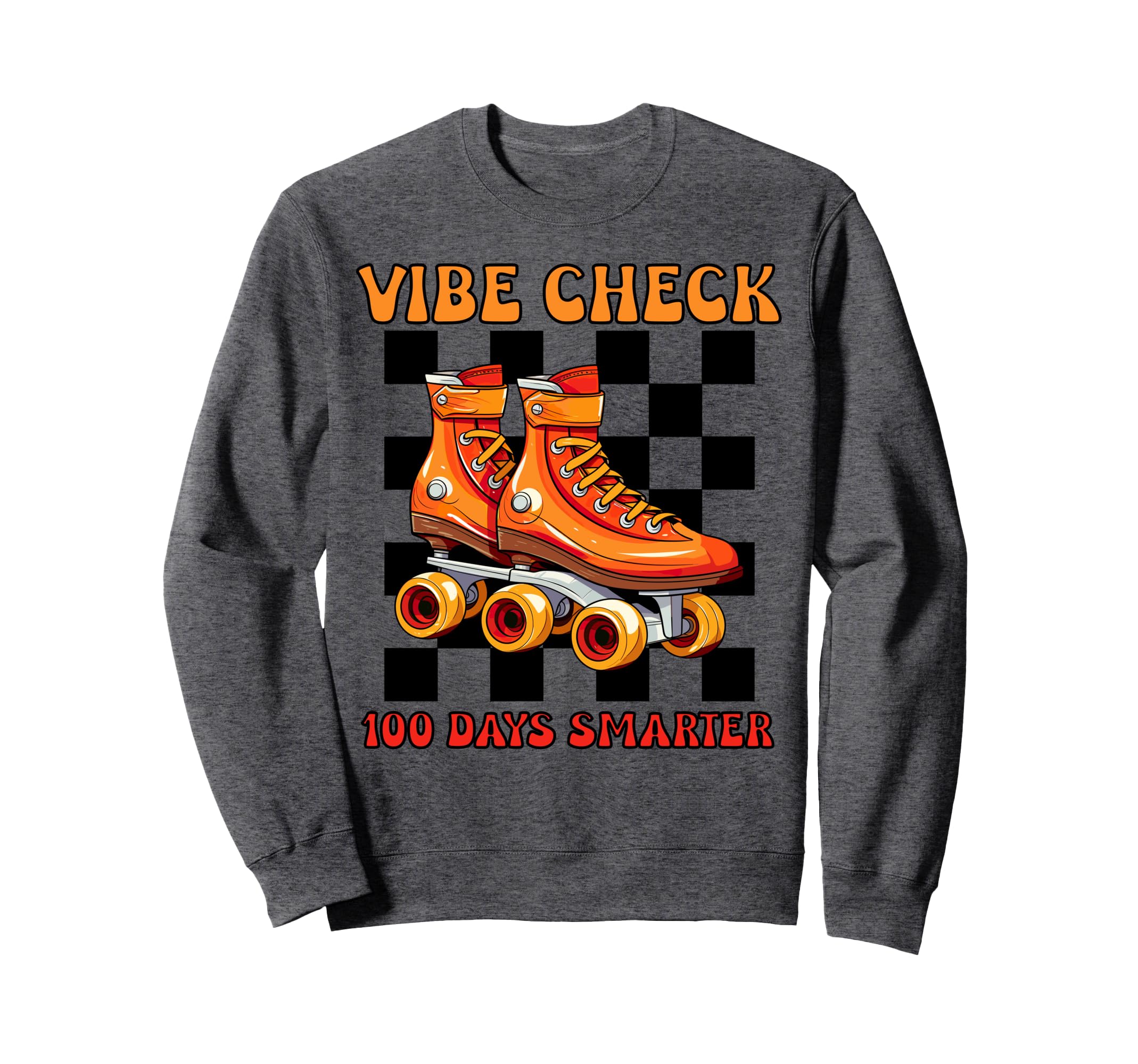 100 Days School Vibe Check 100 Sweatshirt - Minimalist Print Unisex - T-Shirt, Sweatshirt, Hoodie