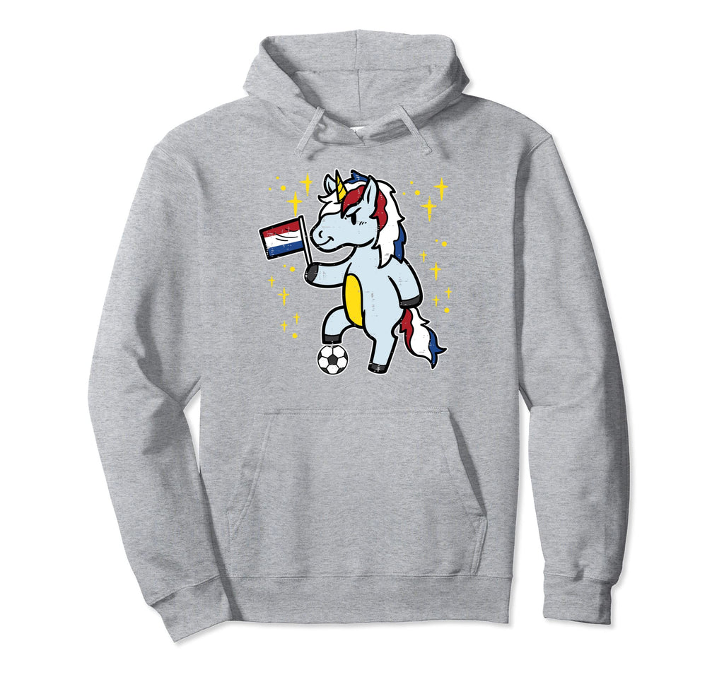 Netherlands Flag Unicorn Football Soccer Hoodie - Streetwear Style Unisex - T-Shirt, Sweatshirt, Hoodie