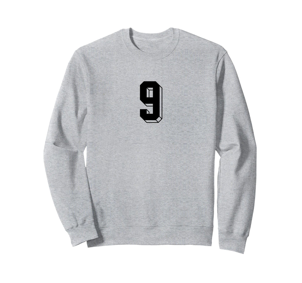 Number 9 80S 90S Soccer Team Sweatshirt - Novelty Apparel for Adults - T-Shirt, Sweatshirt, Hoodie