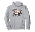 Grand Teton National Park Bear Hoodie - Minimalist Print Men Women - T-Shirt, Sweatshirt, Hoodie
