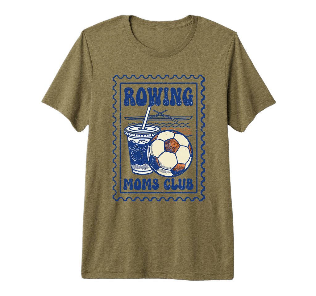 Rowing Soccer Moms Club Tri Blend T-Shirt - Unique Graphic for Adults - T-Shirt, Sweatshirt, Hoodie