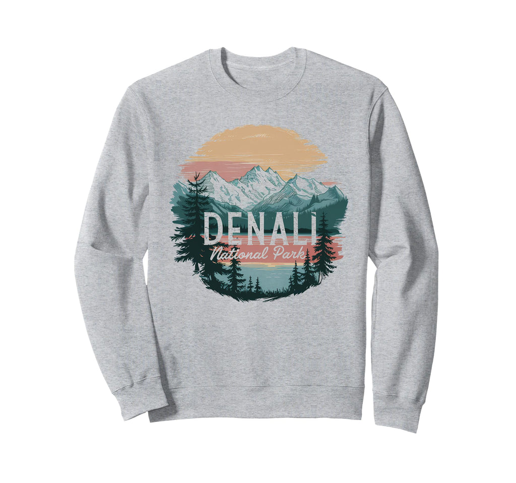 Denali Est 1917 Alaska National Park Sweatshirt - Aesthetic Graphic Unisex - T-Shirt, Sweatshirt, Hoodie
