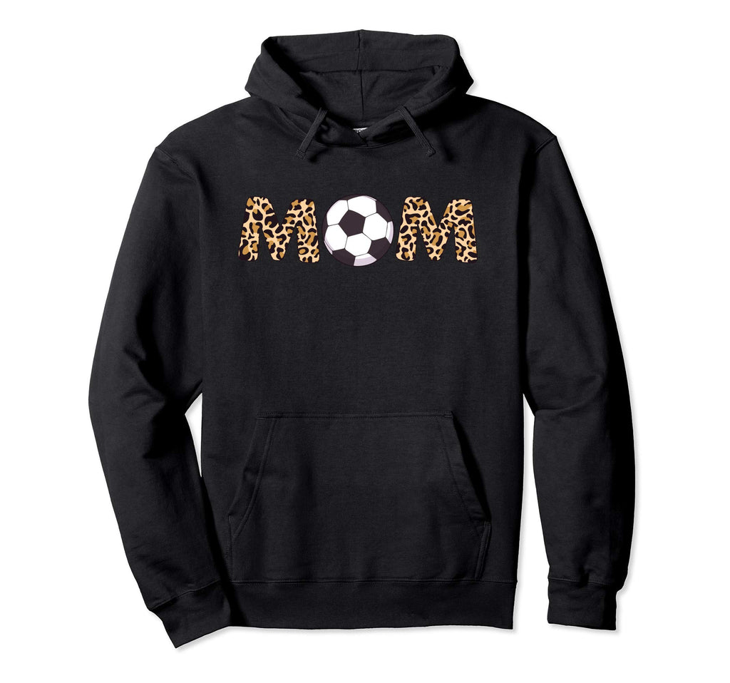 Soccer Ball Mom Leopard Hoodie - Minimalist Print for Adults - T-Shirt, Sweatshirt, Hoodie