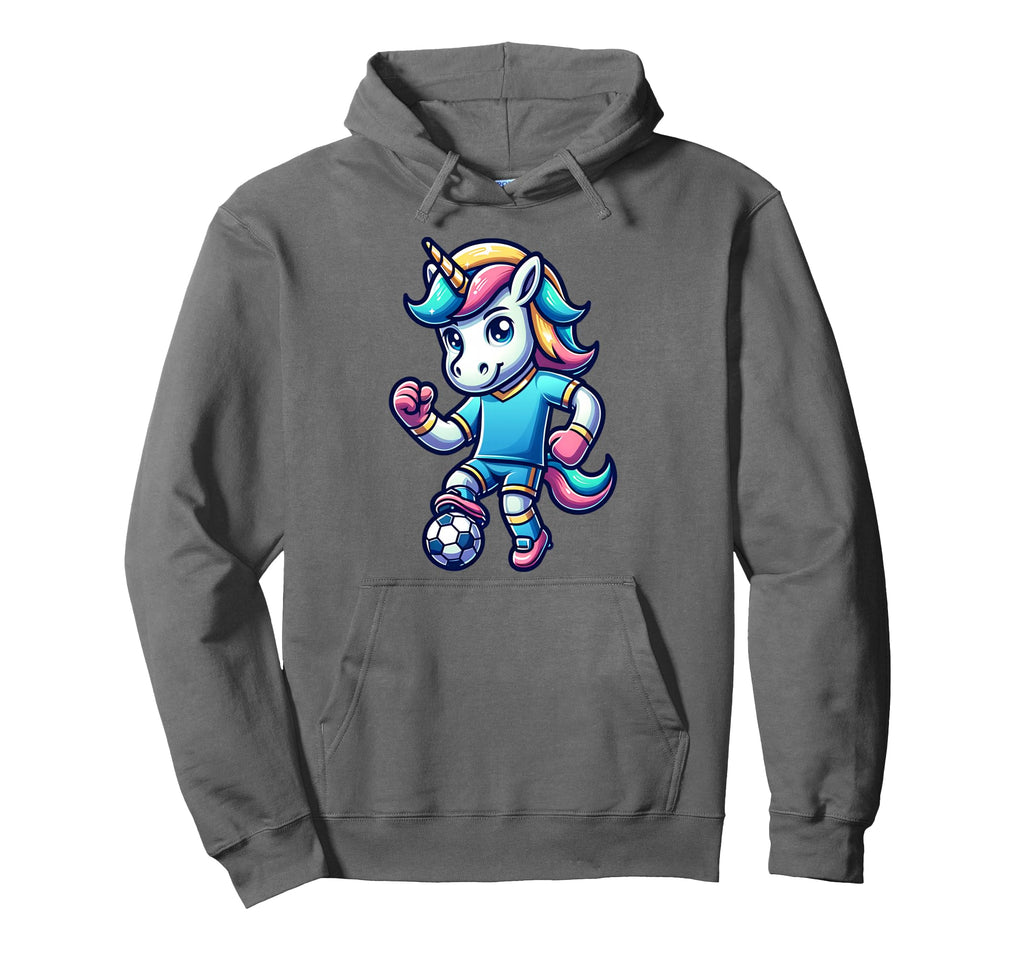 Footballer Unicorn Fans Soccer Team Hoodie - Graphic Print for Adults - T-Shirt, Sweatshirt, Hoodie
