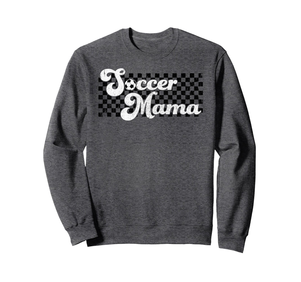 Soccer Mama Soccer Mom Checkered Sweatshirt - Aesthetic Graphic Men Women - T-Shirt, Sweatshirt, Hoodie