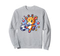 Soccer Playing Giraffe Kicking Sweatshirt - Novelty Apparel Men Women - T-Shirt, Sweatshirt, Hoodie