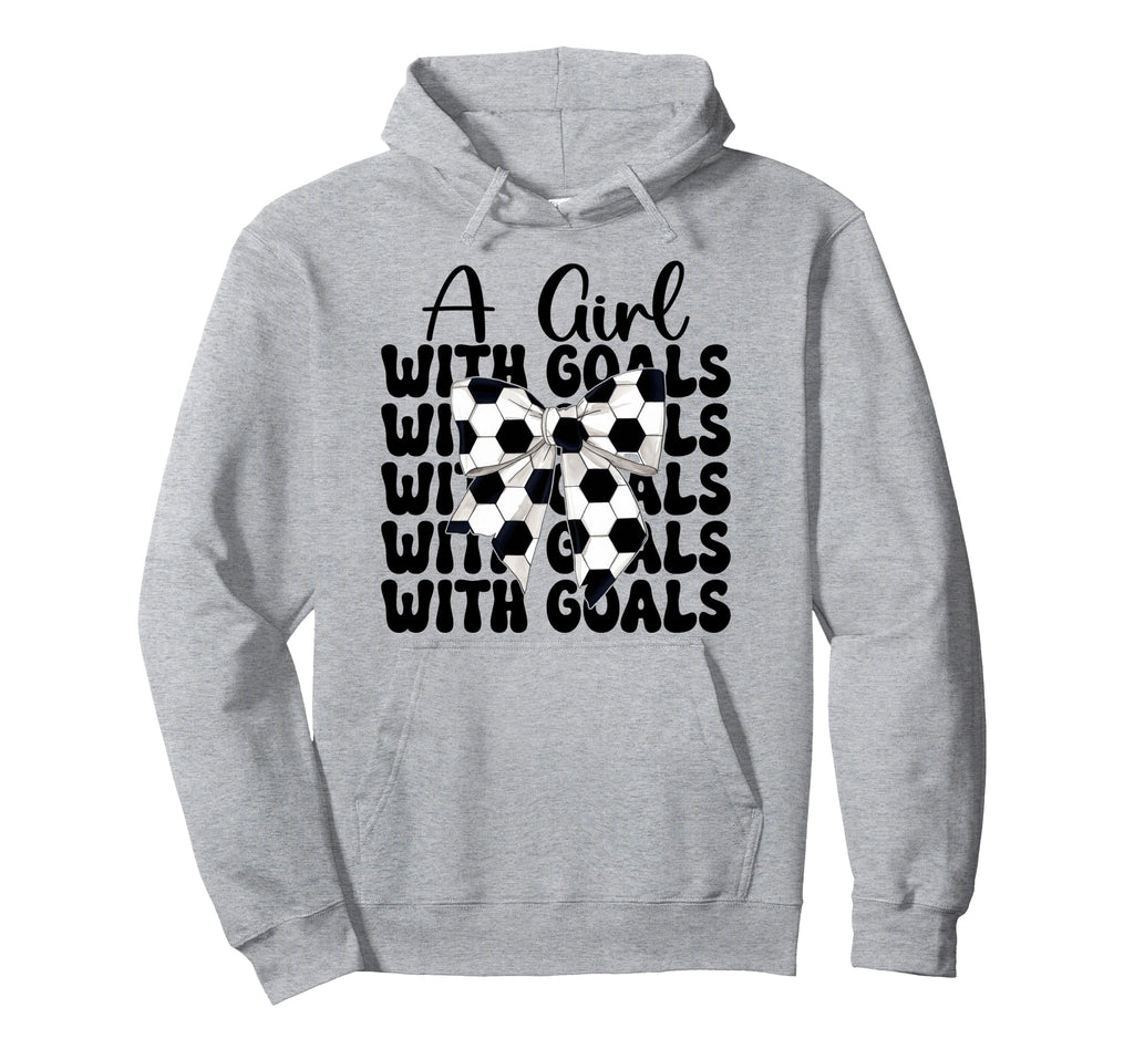 Soccer Coquette Bow Goals Hoodie - Unique Graphic Unisex - T-Shirt, Sweatshirt, Hoodie