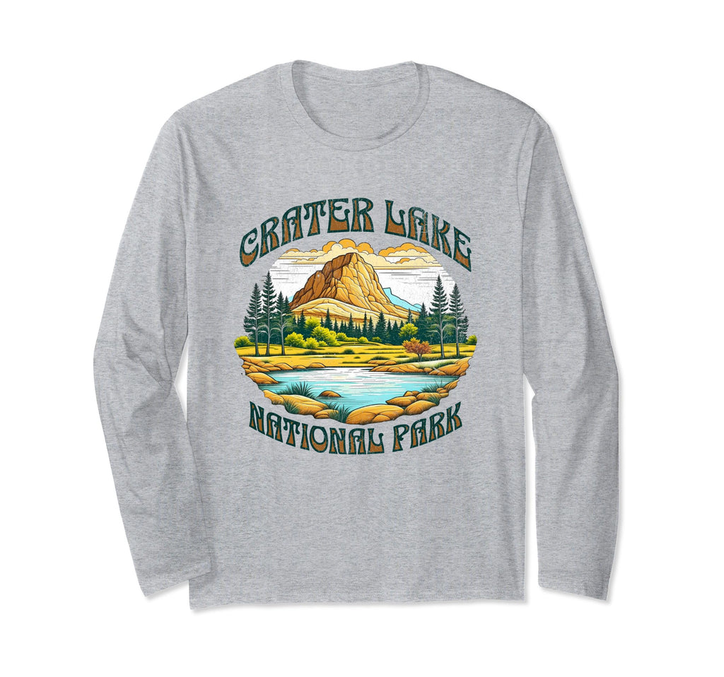 Crater Lake National Park Oregon Sweatshirt - Minimalist Print Men Women - T-Shirt, Sweatshirt, Hoodie