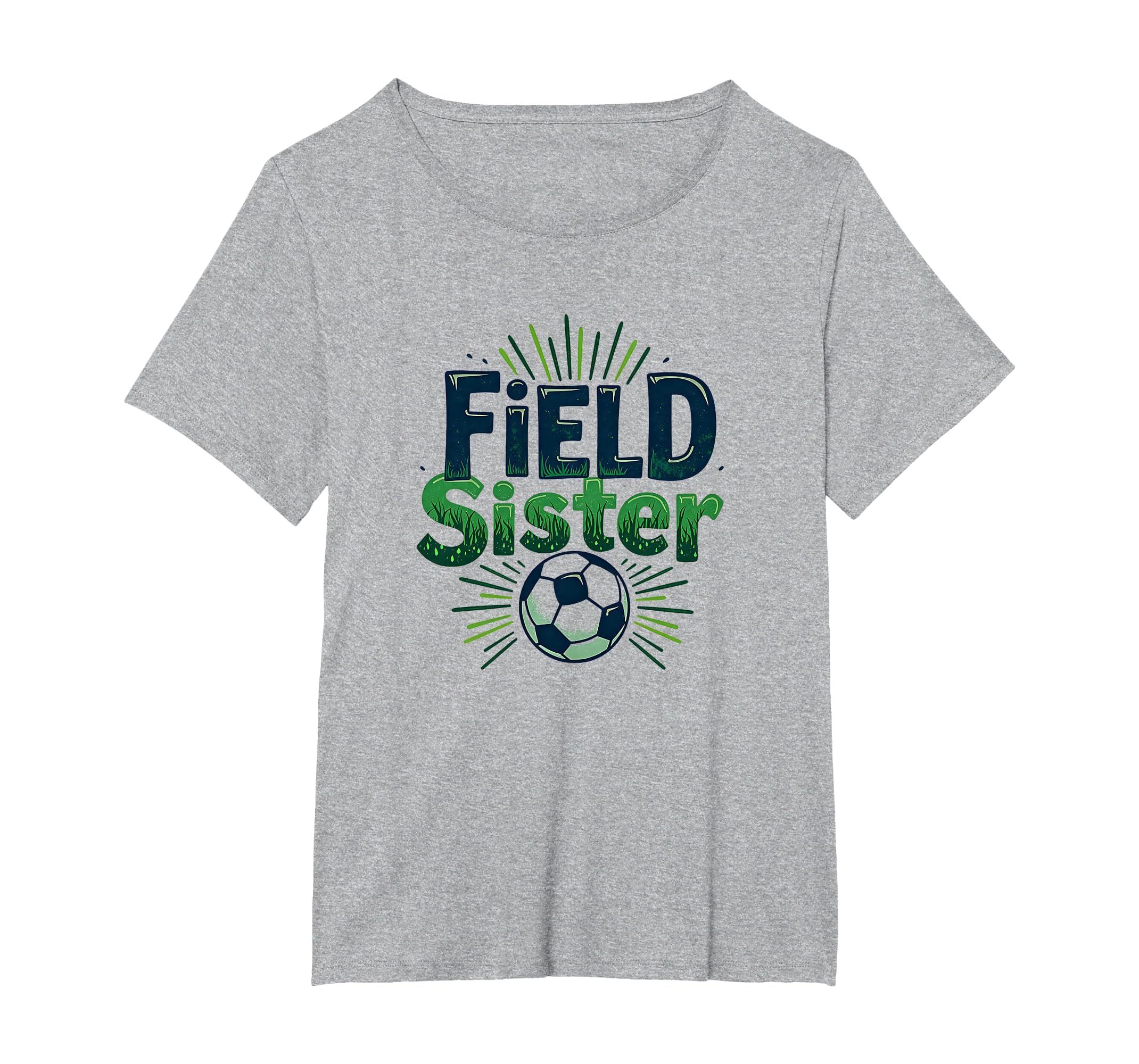 Field Sister Soccer Sibling Pride T-Shirt - Minimalist Print Men Women - T-Shirt, Sweatshirt, Hoodie