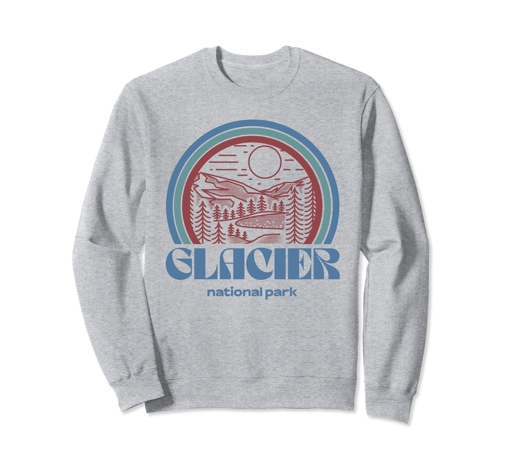 Glacier National Park Outdoor Sweatshirt - Fun Novelty Design for Adults - T-Shirt, Sweatshirt, Hoodie