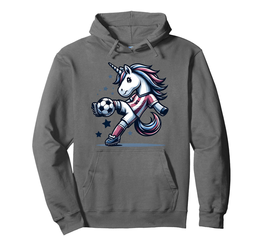 Footballer Unicorn Fans Soccer Team Hoodie - Unique Graphic Men Women - T-Shirt, Sweatshirt, Hoodie