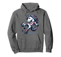 Footballer Unicorn Fans Soccer Team Hoodie - Unique Graphic Men Women - T-Shirt, Sweatshirt, Hoodie
