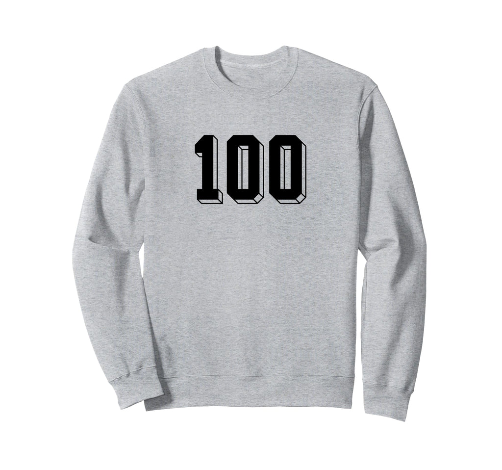Number 100 80S 90S Soccer Team Sweatshirt - Novelty Apparel for Adults - T-Shirt, Sweatshirt, Hoodie