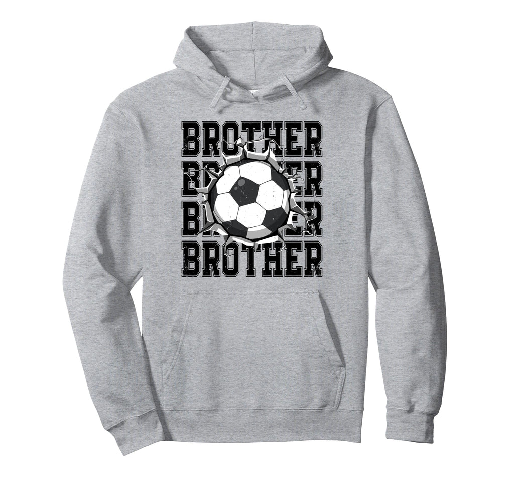 Soccer Brother Cracked Wall Family Hoodie - Novelty Apparel for Adults - T-Shirt, Sweatshirt, Hoodie