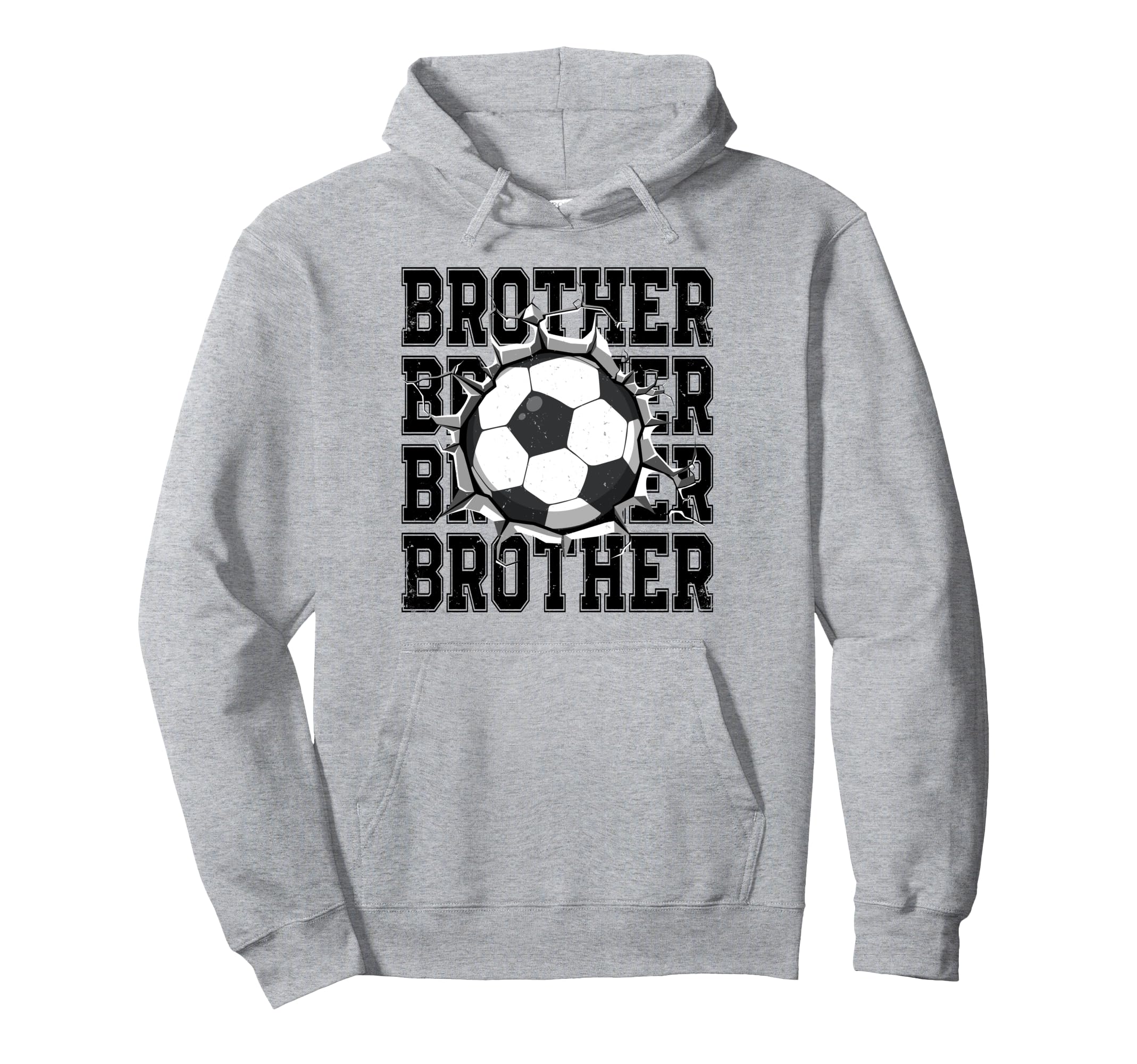 Soccer Brother Cracked Wall Family Hoodie - Novelty Apparel for Adults - T-Shirt, Sweatshirt, Hoodie