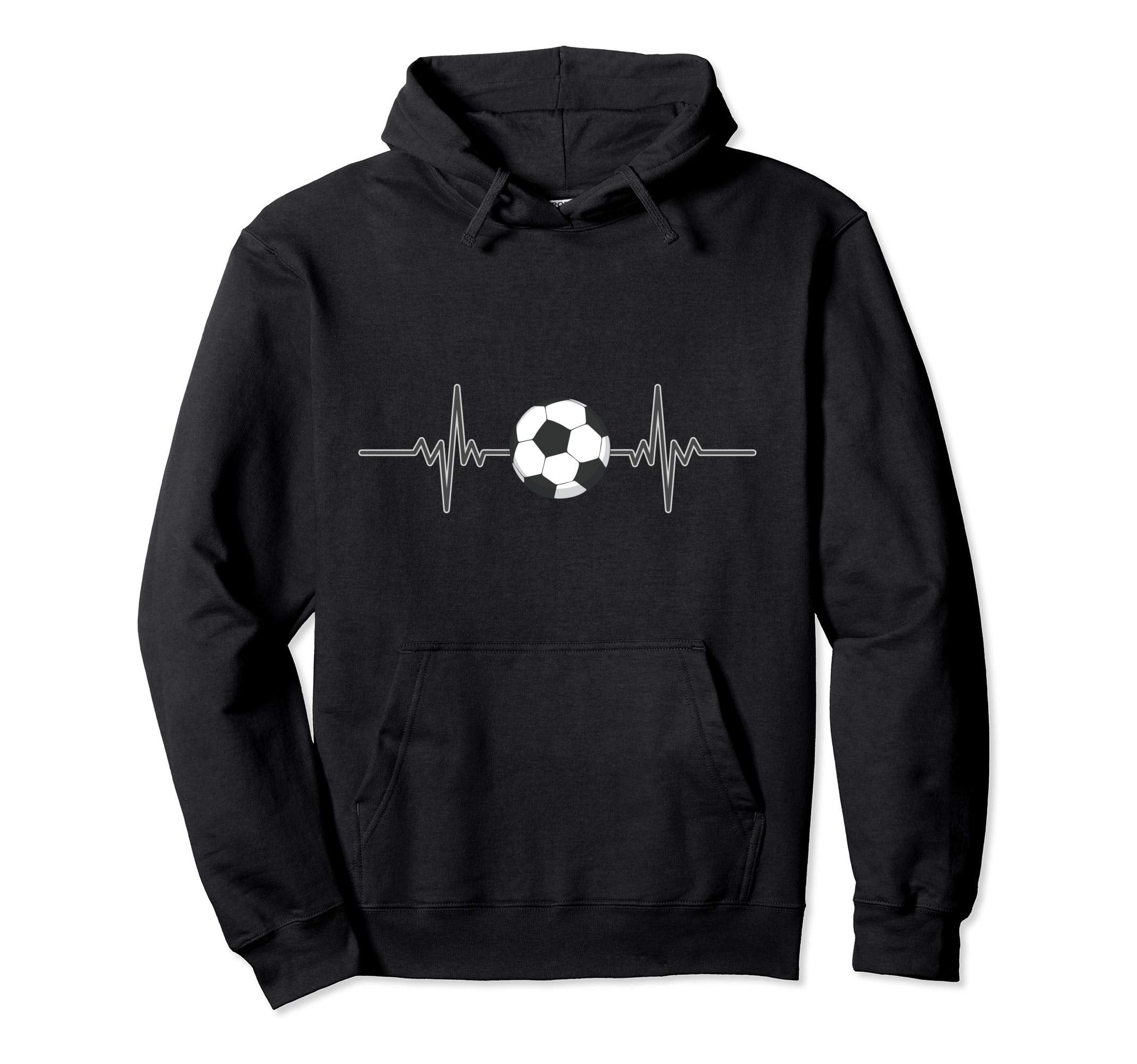 Soccer Heartbeat I Soccer Ball I Hoodie - Aesthetic Graphic Unisex - T-Shirt, Sweatshirt, Hoodie