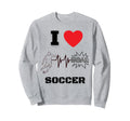 I Love Soccer Heartbeat Ekg Sweatshirt - Casual Everyday Wear Men Women - T-Shirt, Sweatshirt, Hoodie