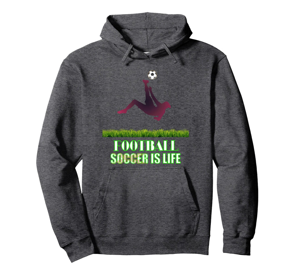 Soccer Is Life Bold Modern Hoodie - Unique Graphic Unisex - T-Shirt, Sweatshirt, Hoodie