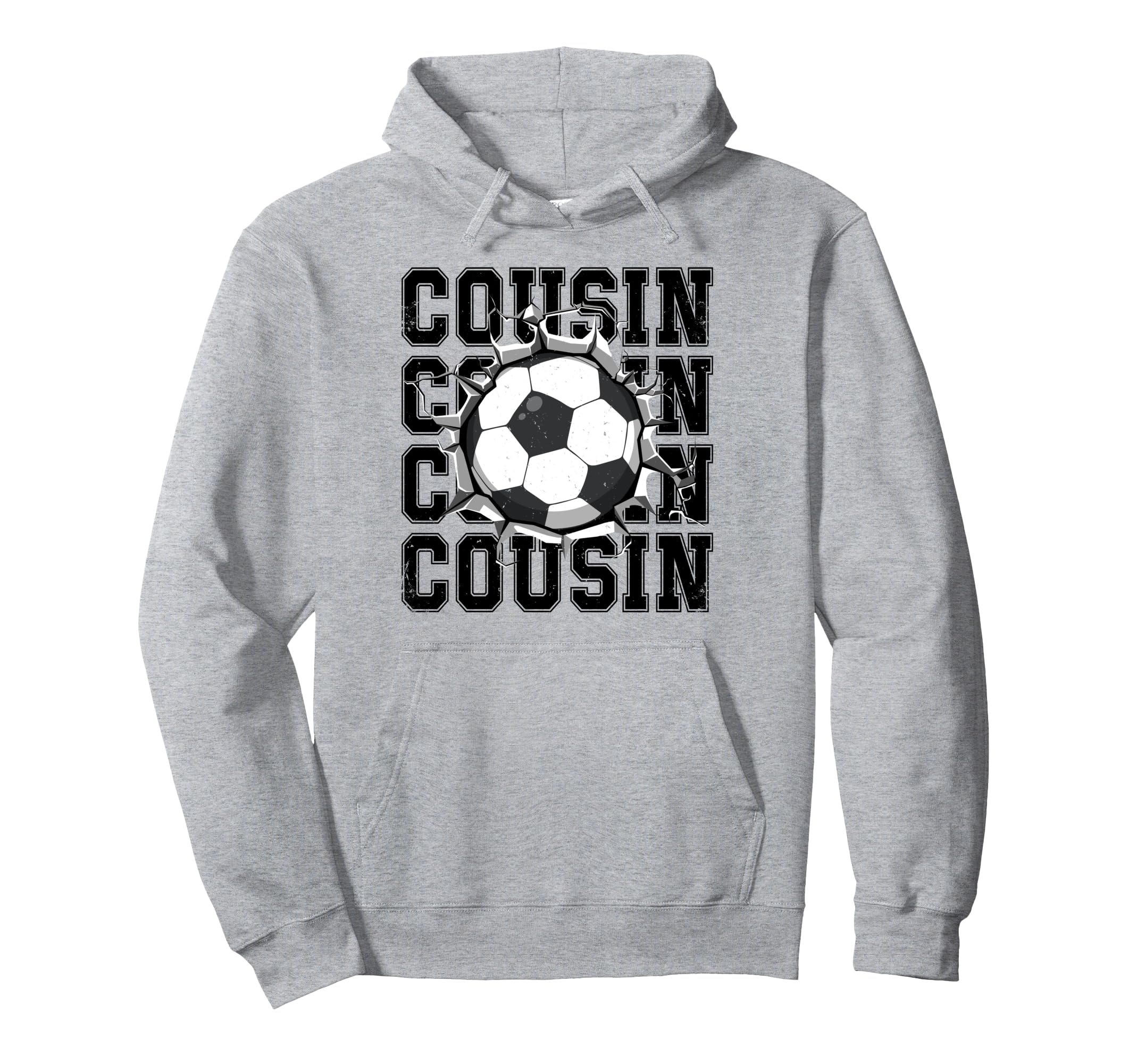 Soccer Cousin Cracked Wall Family Hoodie - Unique Graphic for Adults - T-Shirt, Sweatshirt, Hoodie