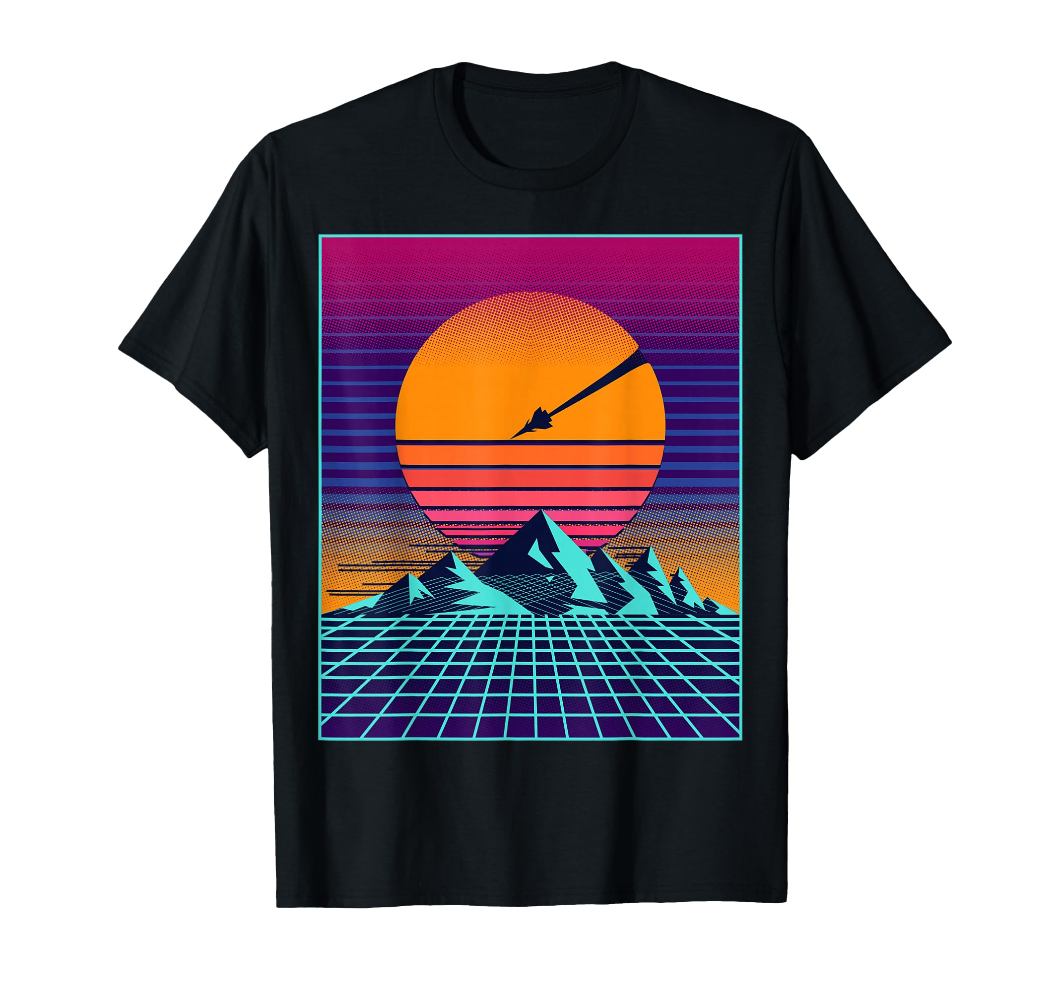80S Vaporwave Outrun Sun 80 T-Shirt - Streetwear Style for Adults - T-Shirt, Sweatshirt, Hoodie