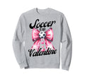 Soccer Is My Valentine Coquette Sweatshirt - Custom Art Print for Adults - T-Shirt, Sweatshirt, Hoodie