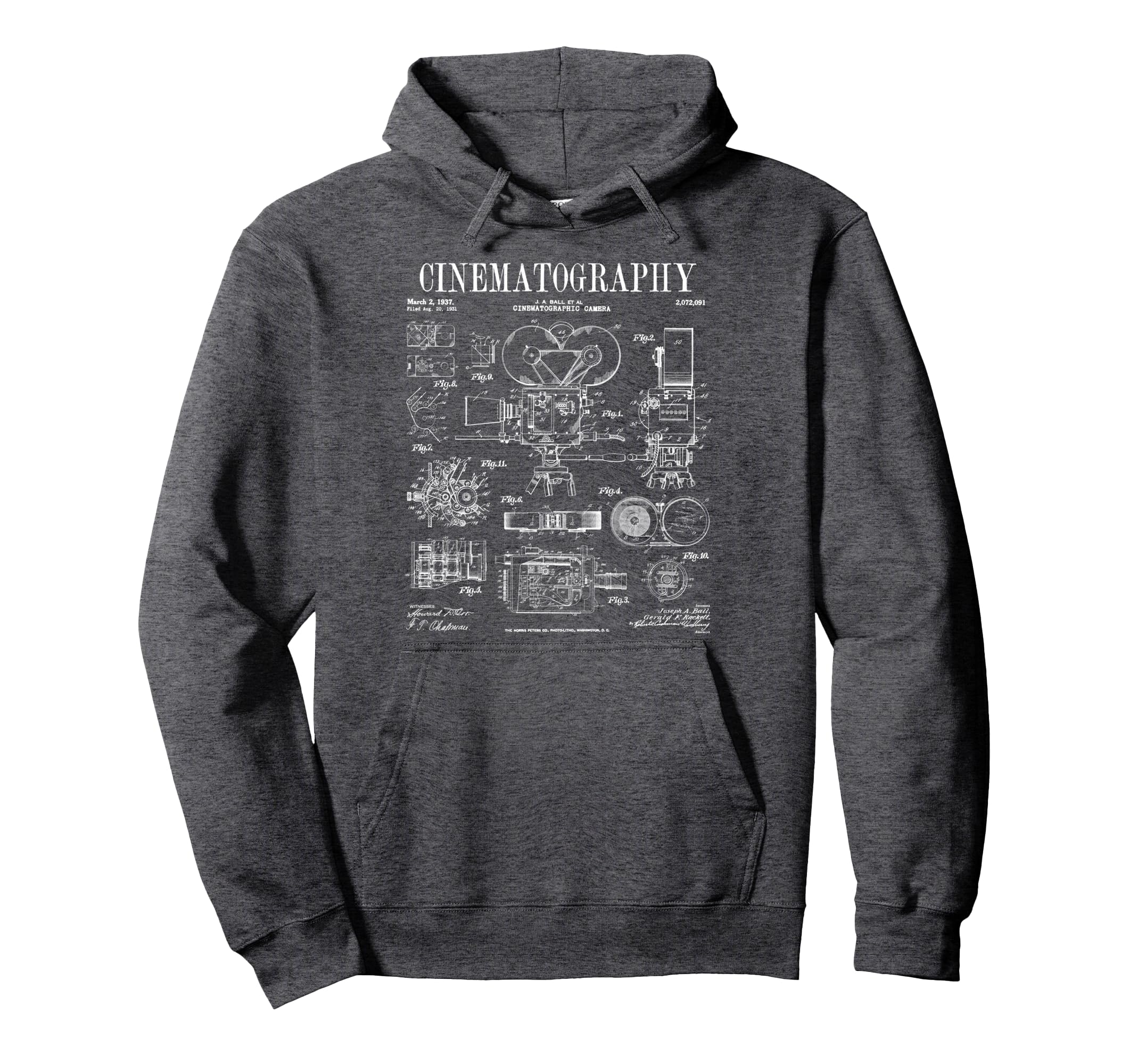 Cinematography Movie Film Camera Patent Hoodie - Unique Graphic Men Women - T-Shirt, Sweatshirt, Hoodie