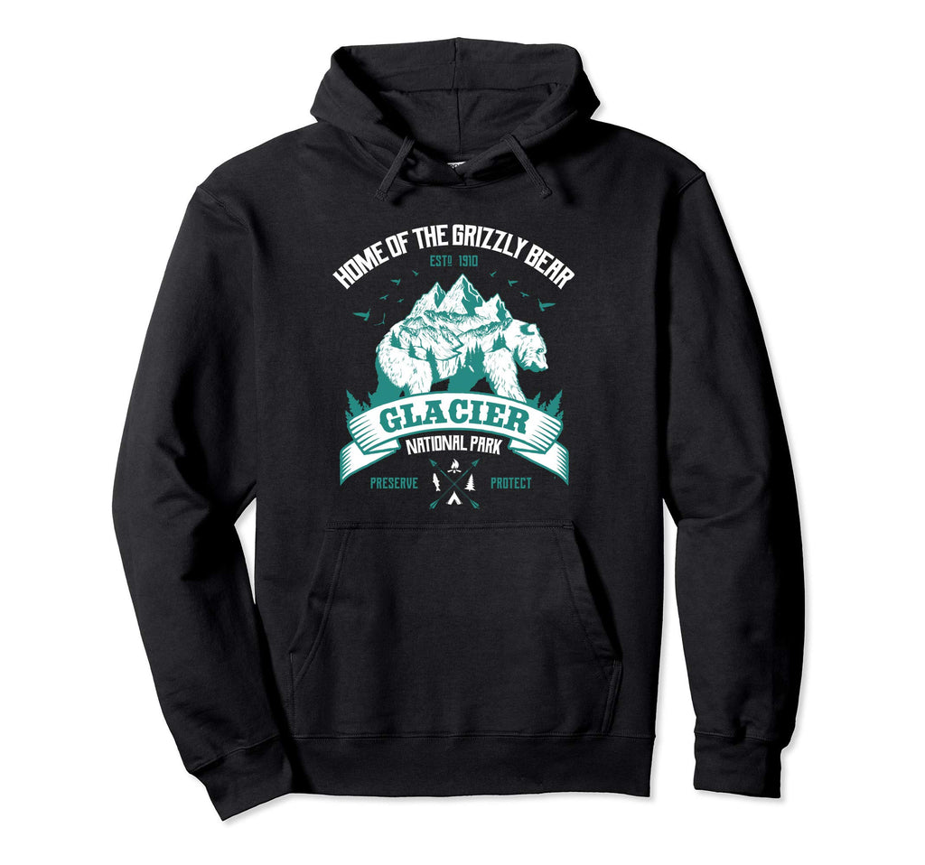 Glacier National Park Hoodie - Trendy Graphic for Adults - T-Shirt, Sweatshirt, Hoodie