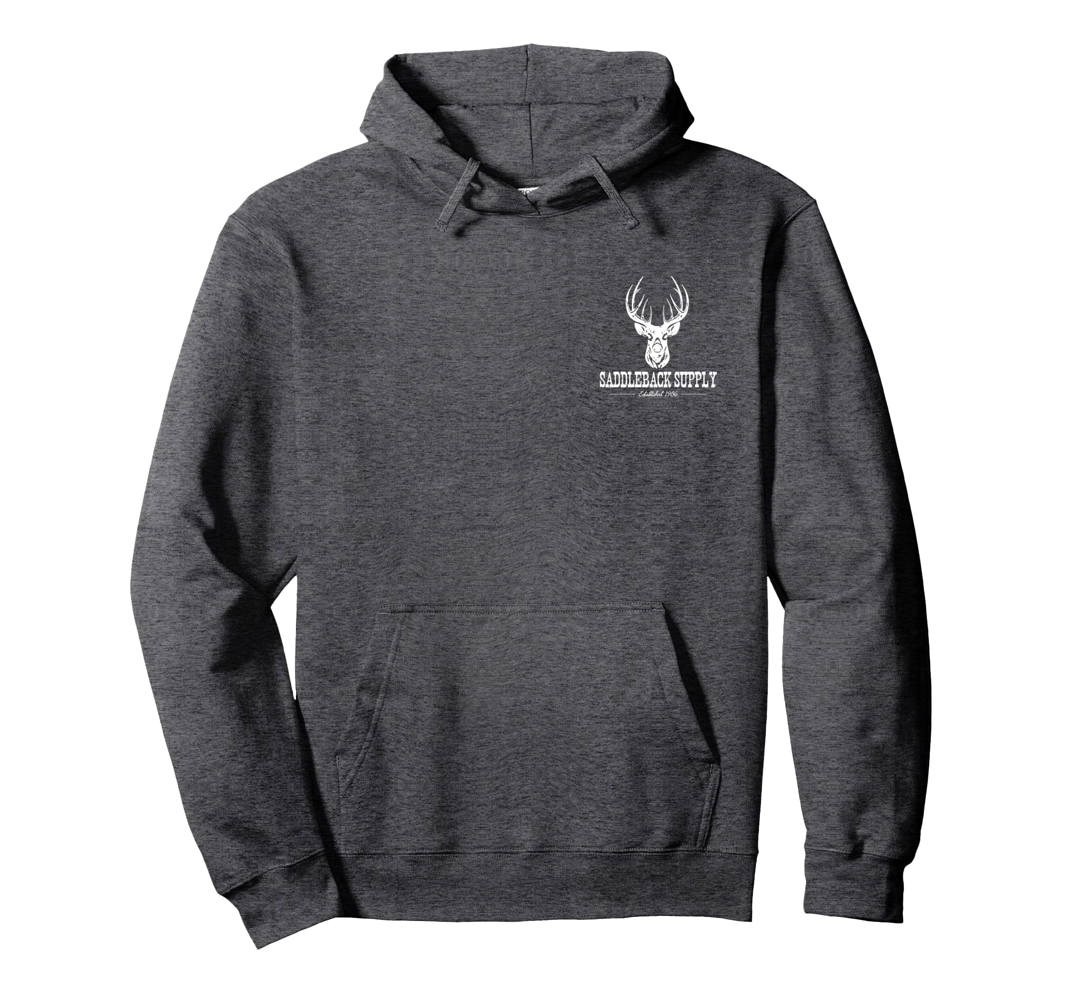 Saddleback Deer Hunting White Logo Hoodie - Aesthetic Graphic Unisex - T-Shirt, Sweatshirt, Hoodie