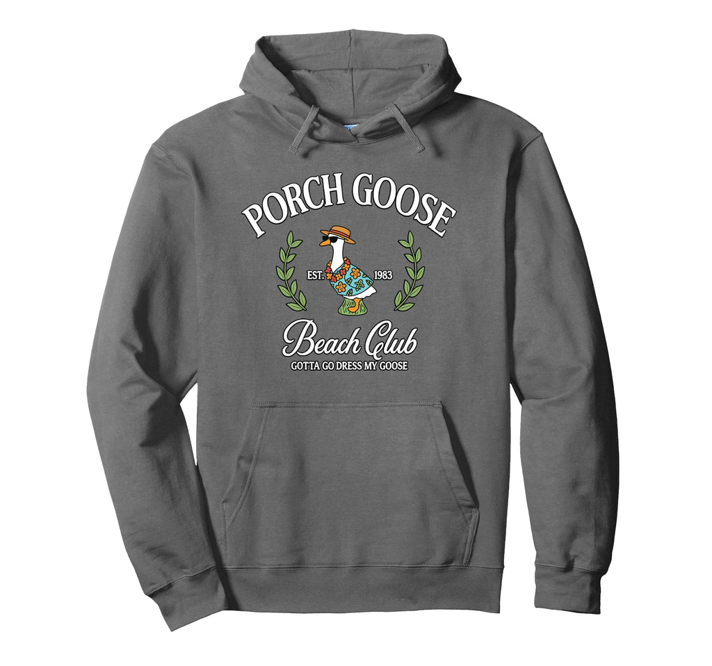 Porch Goose Beach Club Goose Lovers Hoodie - Graphic Print for Adults - T-Shirt, Sweatshirt, Hoodie