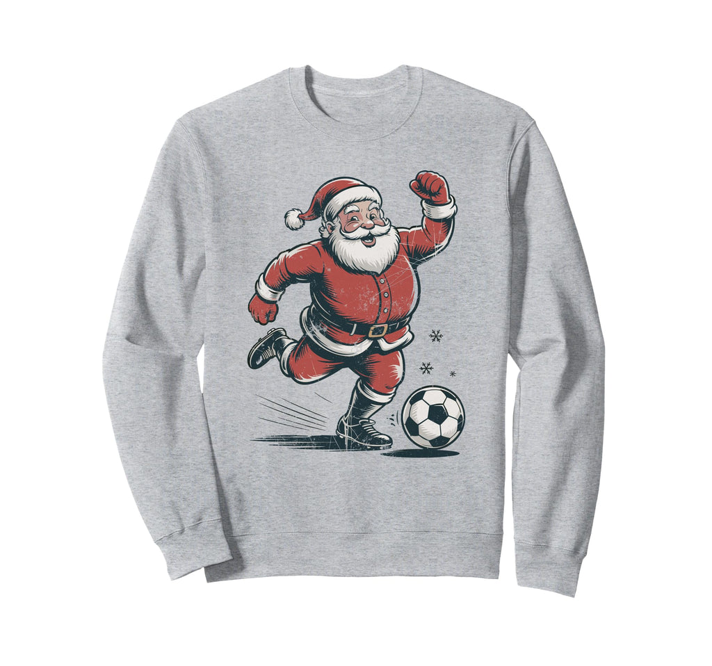 Santa Playing Soccer 90S Holiday Sweatshirt - Streetwear Style Men Women - T-Shirt, Sweatshirt, Hoodie