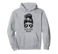 Soccer Mom Messy Bun Hair Hoodie - Fun Novelty Design Unisex - T-Shirt, Sweatshirt, Hoodie