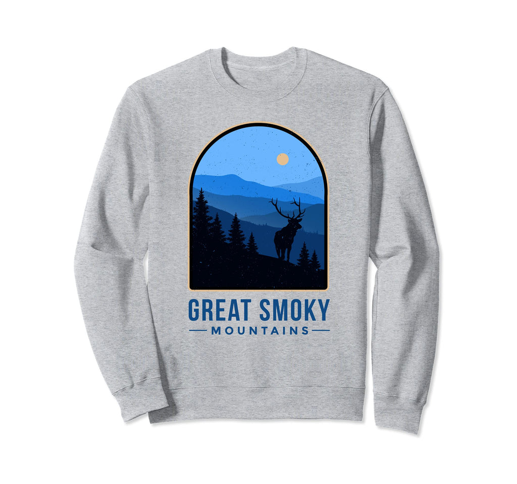 Great Smoky Mountains National Park Deer Sweatshirt - Graphic Print Unisex - T-Shirt, Sweatshirt, Hoodie