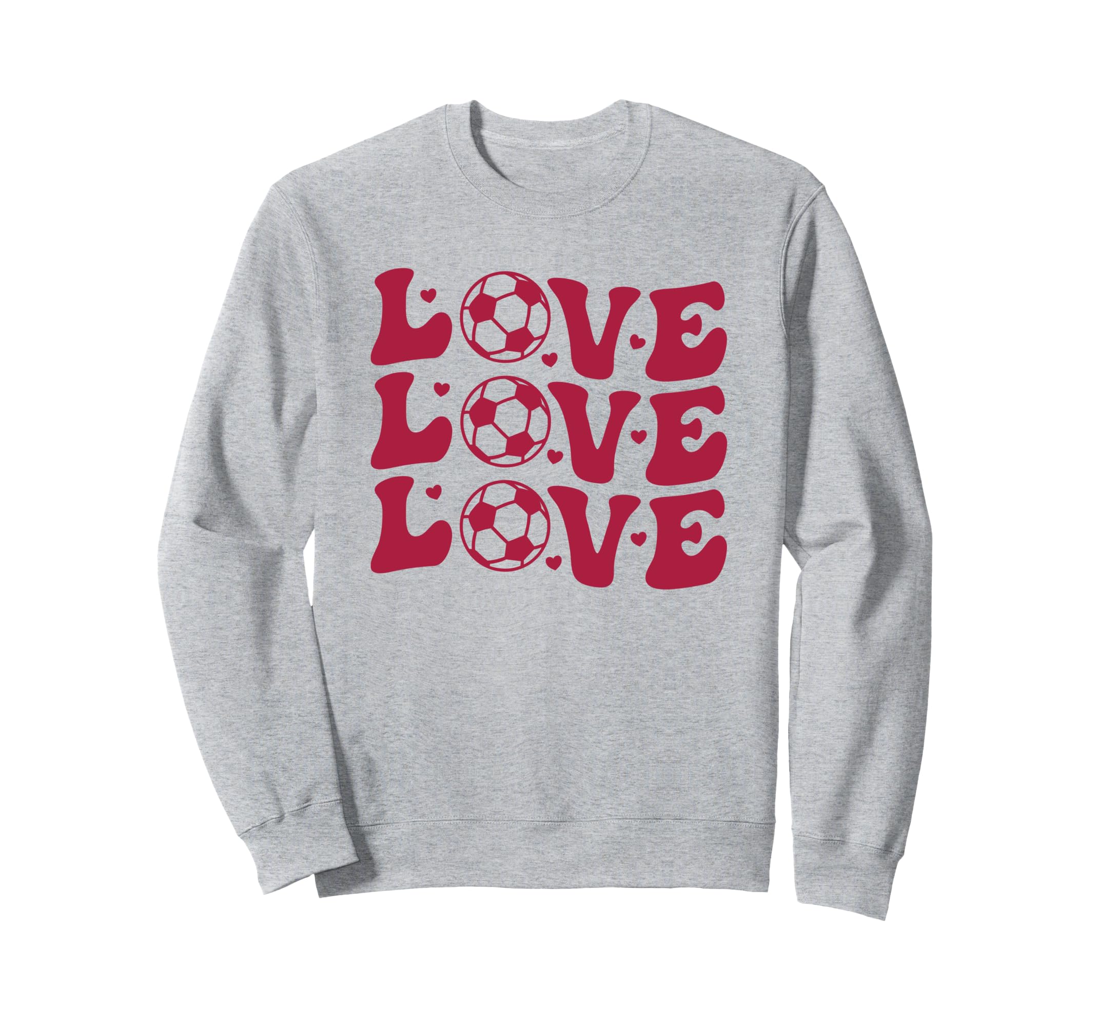Soccer Valentines Day Love Sweatshirt - Casual Everyday Wear for Adults - T-Shirt, Sweatshirt, Hoodie