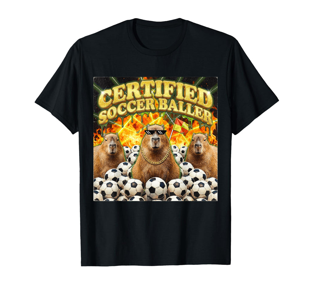 Funny Certified Soccer Baller Bootleg T-Shirt - Aesthetic Graphic Unisex - T-Shirt, Sweatshirt, Hoodie