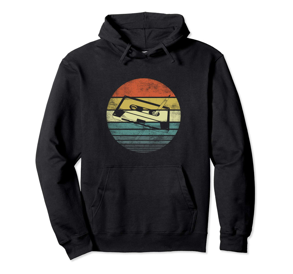 Music Lover Gifts Funny Cassette Tape Hoodie - Minimalist Print Men Women - T-Shirt, Sweatshirt, Hoodie