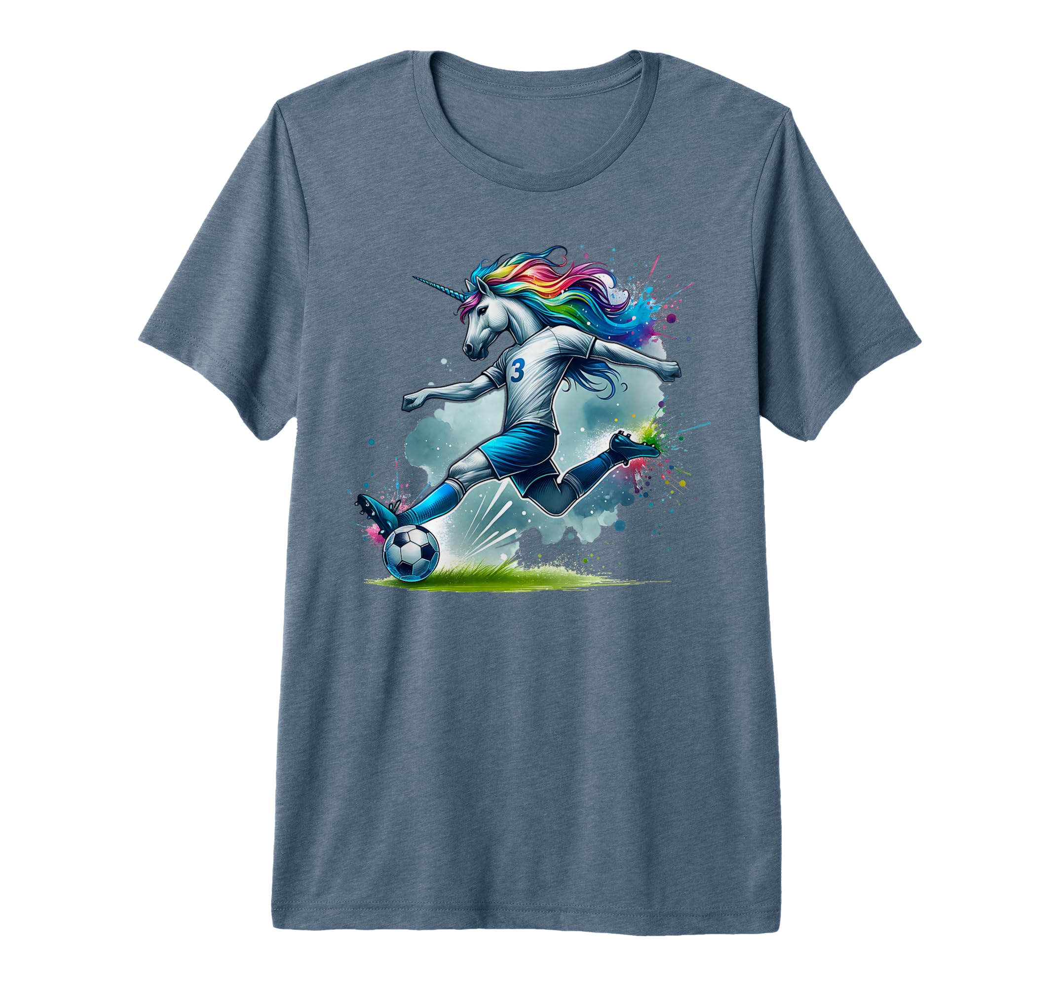 Footballer Unicorn Fans Soccer Team T-Shirt - Unique Graphic Men Women - T-Shirt, Sweatshirt, Hoodie
