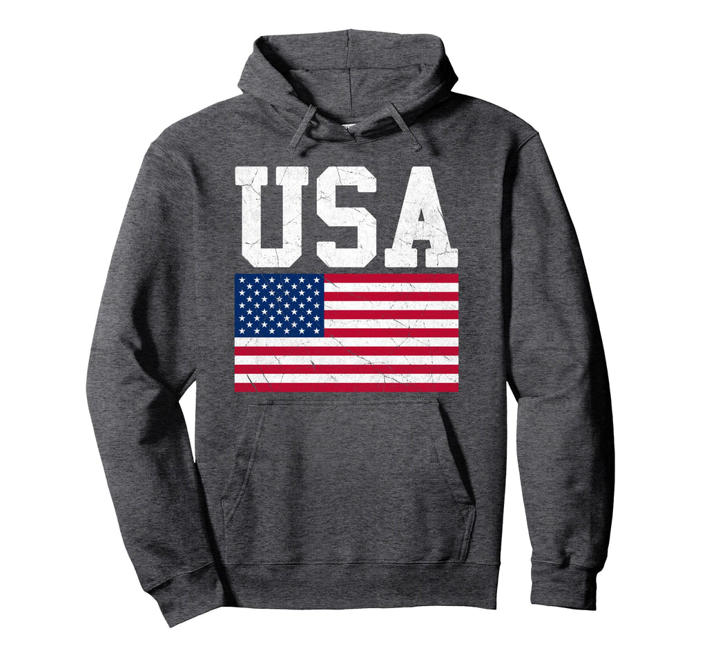 American Flag Usa Patriotic July 4Th Us Hoodie - Aesthetic Graphic Unisex - T-Shirt, Sweatshirt, Hoodie