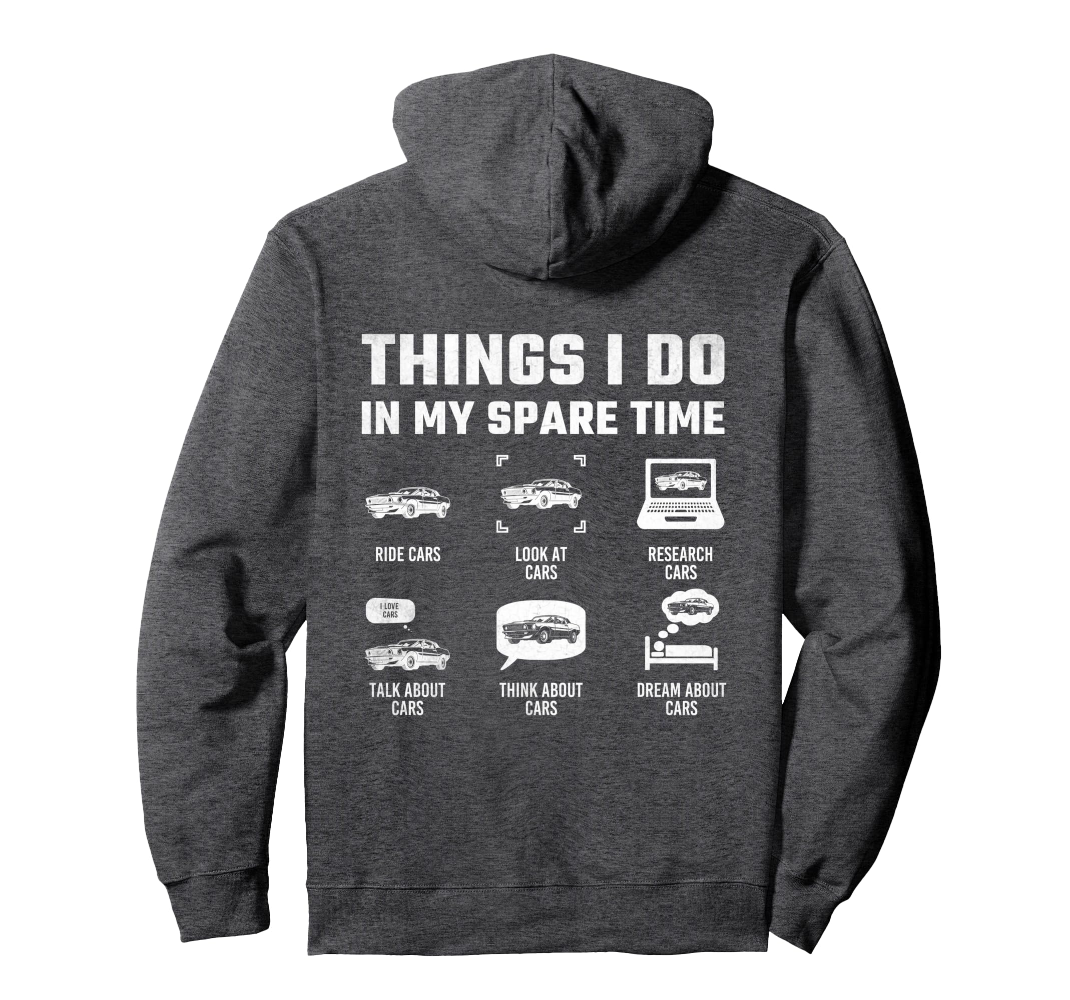 Things I Do My Spare Time Car Guy Funny Hoodie - Aesthetic Graphic Unisex - T-Shirt, Sweatshirt, Hoodie