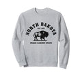 North Dakota Bison Buffalo Sweatshirt - Aesthetic Graphic for Adults - T-Shirt, Sweatshirt, Hoodie