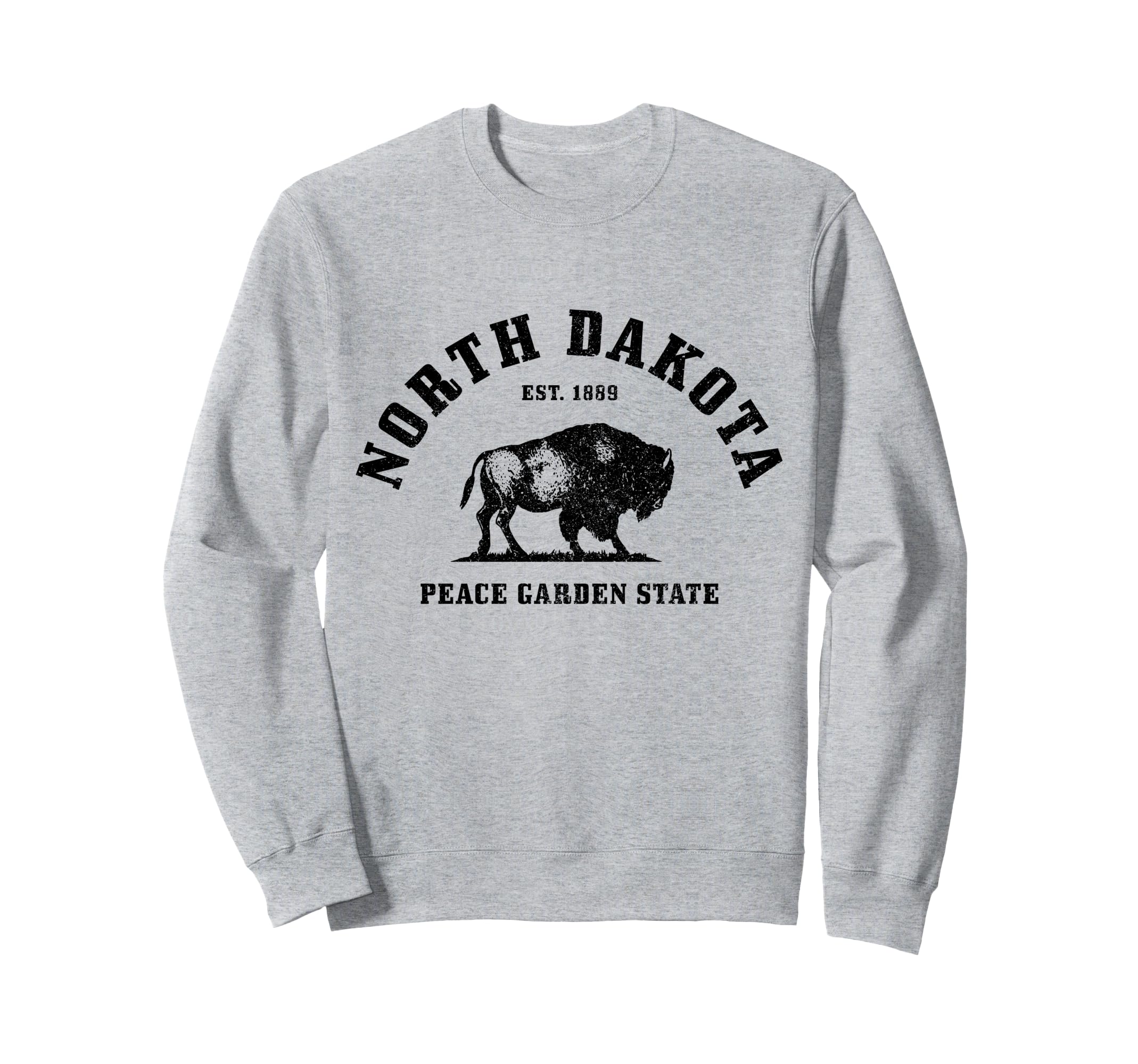 North Dakota Bison Buffalo Sweatshirt - Aesthetic Graphic for Adults - T-Shirt, Sweatshirt, Hoodie