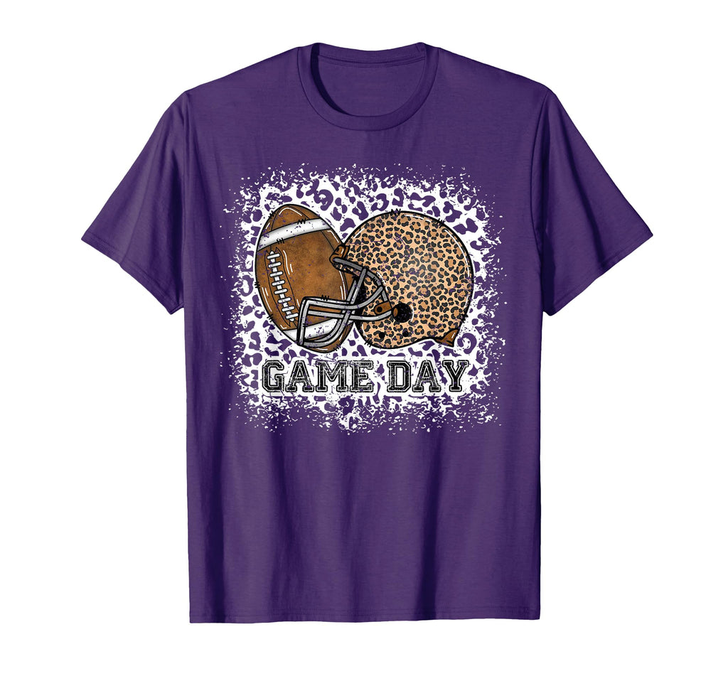 Bleached Game Day Leopard Football T-Shirt - Aesthetic Graphic Men Women - T-Shirt, Sweatshirt, Hoodie